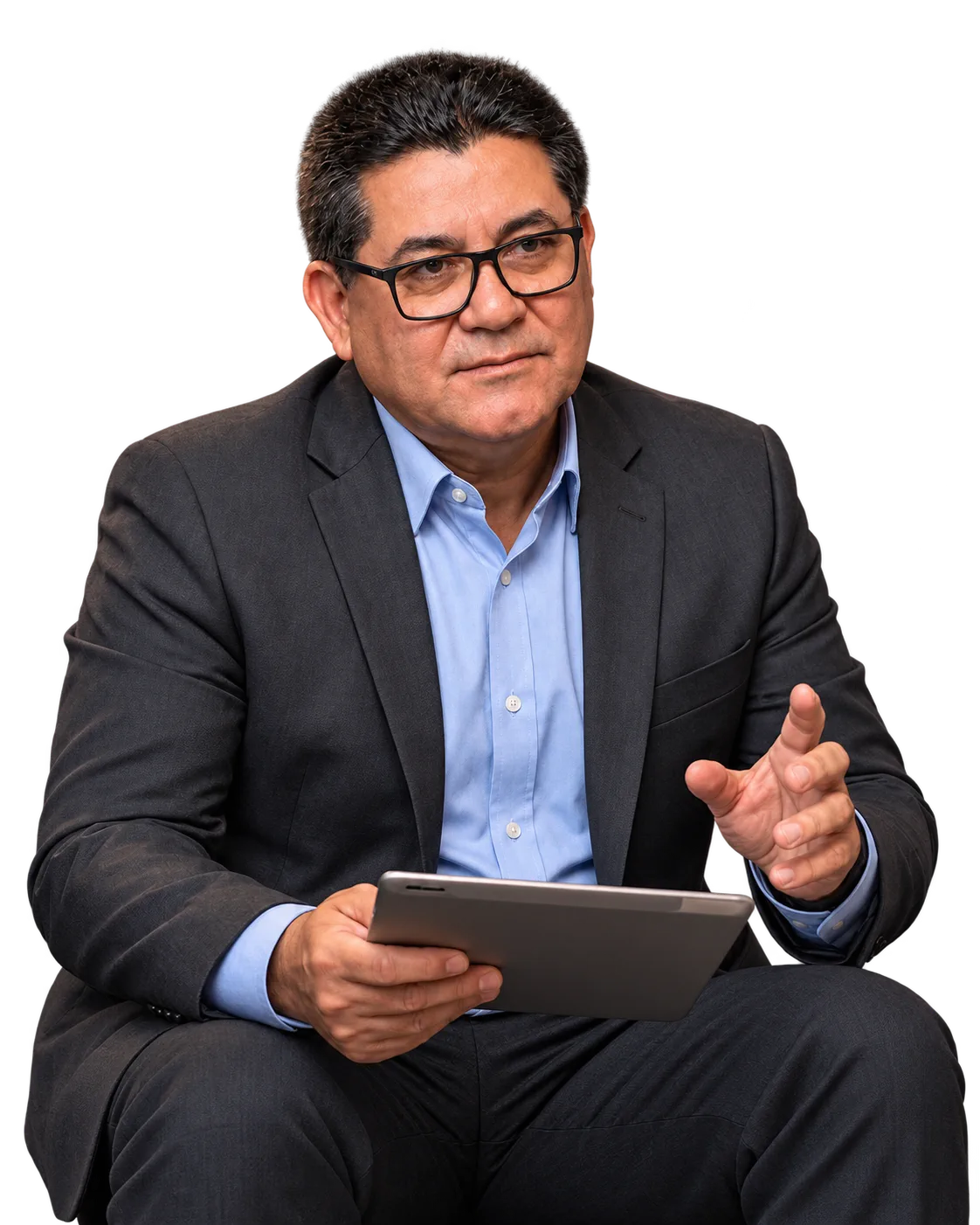 Robson Caetano durante uma conversa estratégica